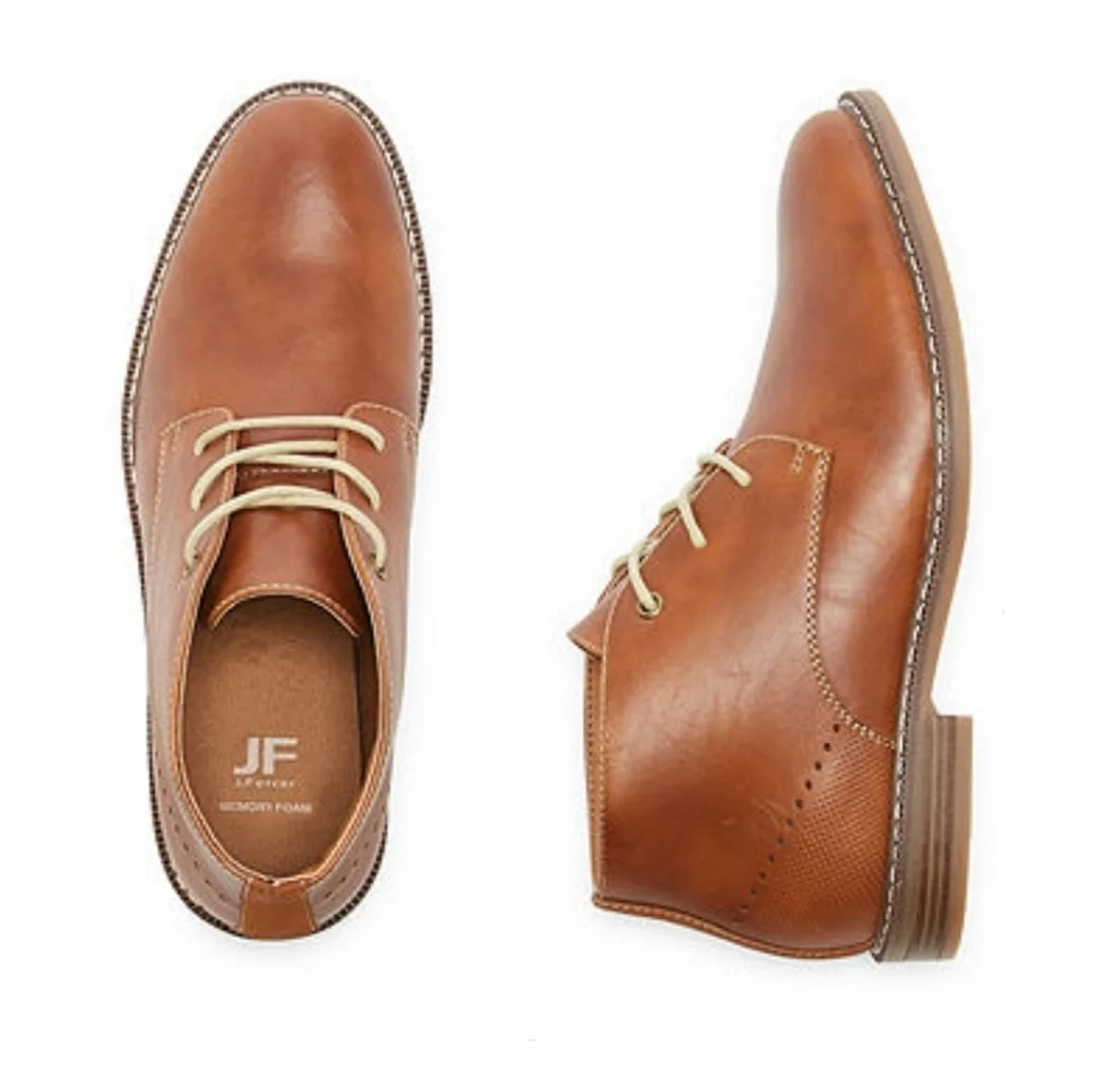 JF J.Ferrar Mens GilbertBlock Heel Chukka BootsSize 8M Men's Color Cognac Des